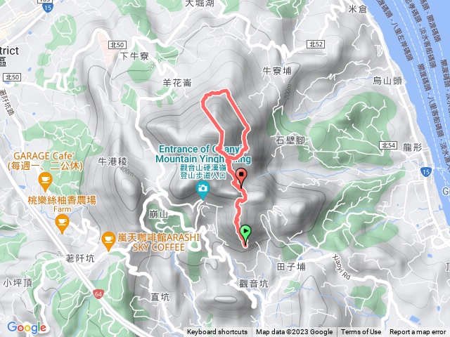 觀音山小北插北橫古道1~5段上硬漢嶺