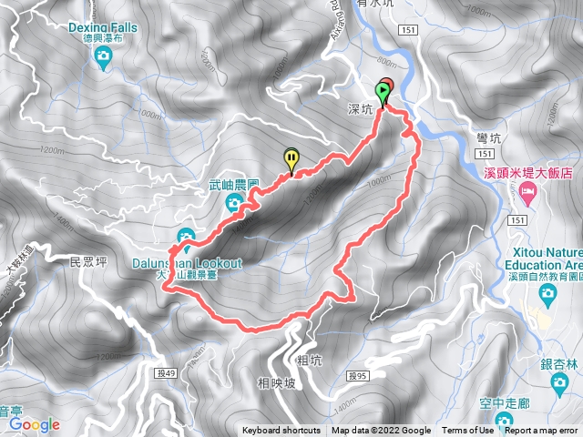 大石公-武岫農圃-銀杏森林-志騰山-竹崙山O型