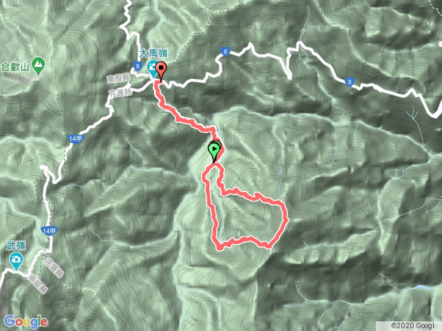 屏風山（新路上舊路下）