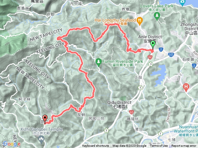 20230428基隆大武崙淡基橫斷古道到汐止烘內站(由鹿寮山，豎嶺山稜線山徑串連)