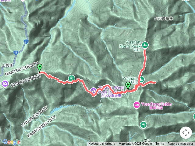 玉山北峰主峰東峰
