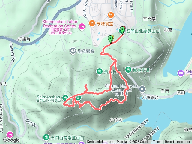 桃園石門山步道O型走預覽圖