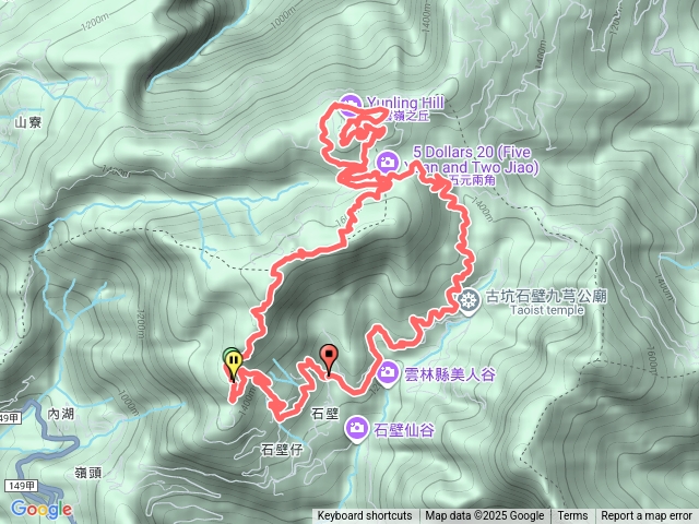 石壁木馬古道五元二角雲嶺之丘O型
