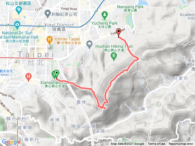 象山、拇指山、九五峯、虎山