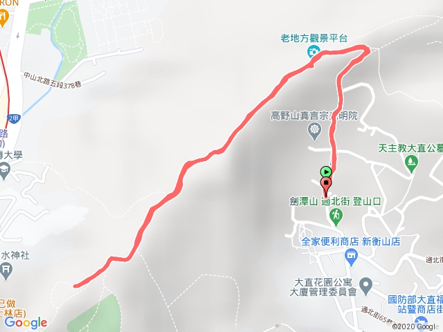 劍潭山。通北街登山