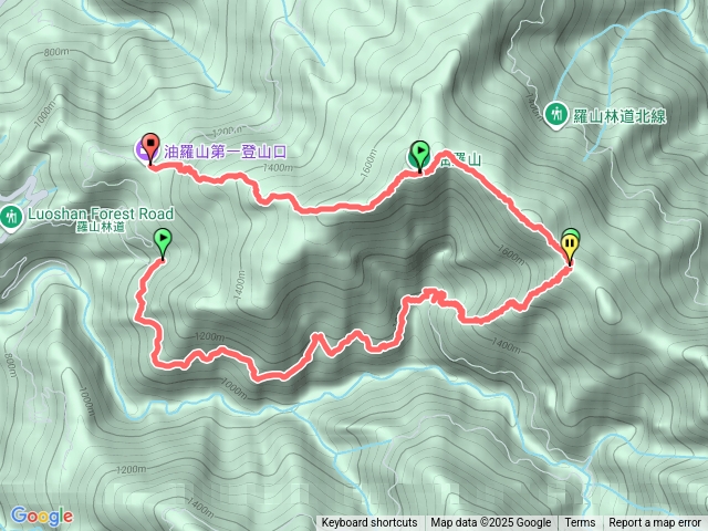 油羅山南口上1818峰～油羅山第一登山口下