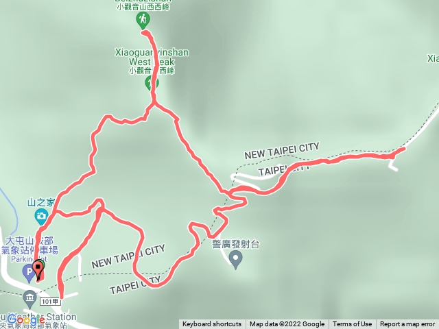 小觀音山西峰y型遇狗逃跑路線