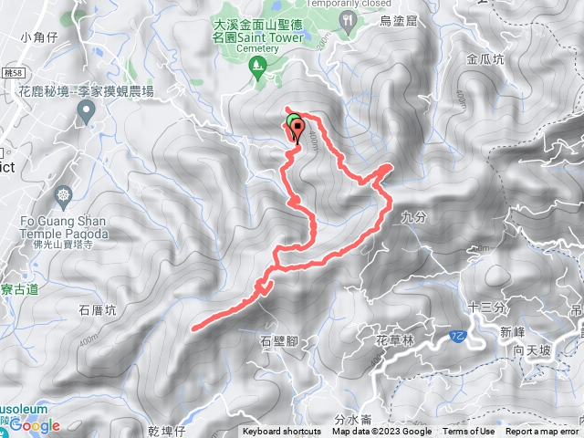 金面山、583峰、十三分山、白石山縱走