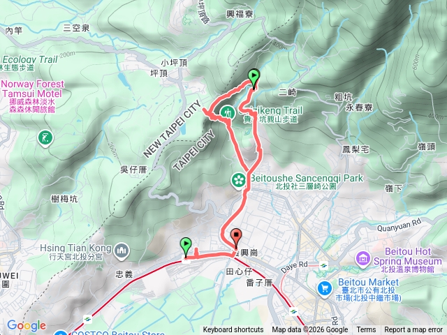 貴子山o型路線（自捷運站出發）