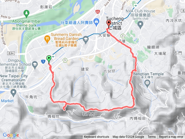 承暖步道：頂埔站-猴洞-大暖尖山-火焰山-朝山步道-永寧站