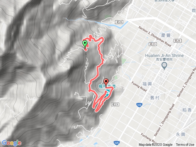 楓林步道、白雲步道中