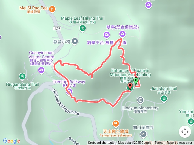 硬漢嶺步道雙亭小鷹尖楓櫃斗湖步道