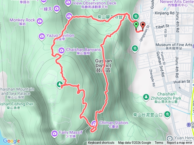 柴山龍泉寺，七蔓站，柴山主峰預覽圖