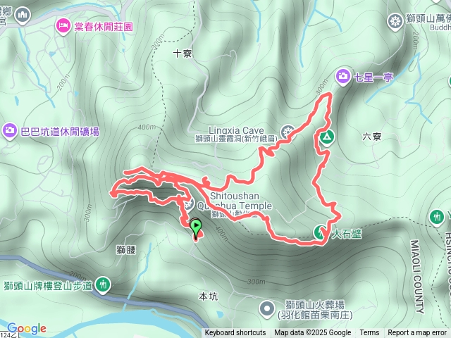 九九步道獅頭山o型