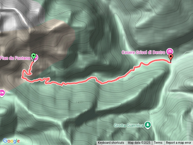 AVU9a - shorter descent route to Pont di Costa