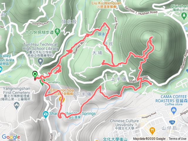 北投溫泉瀑布水圳步道健走