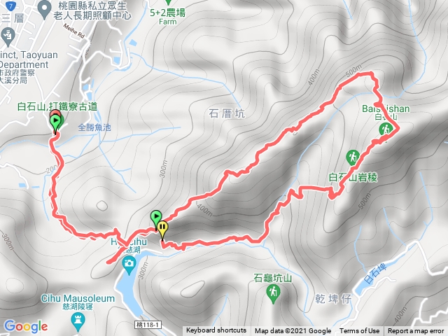 打鐵寮古道、石厝坑山、白石山P型