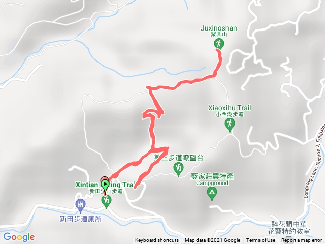 聚興山登山口2號上下至三角點下至觀鷹台回登山口