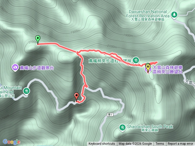 鳶嘴到捎來瞭望台下28.6林道預覽圖