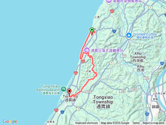 白虎縱走,白沙屯山、塗坎頂山、北勢窩山、虎頭山,白沙屯車站走到通霄車站