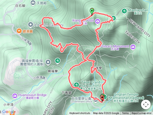 20250621向天山南峰8字型連走