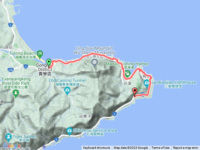 貢寮車站到萊萊地質觀景台