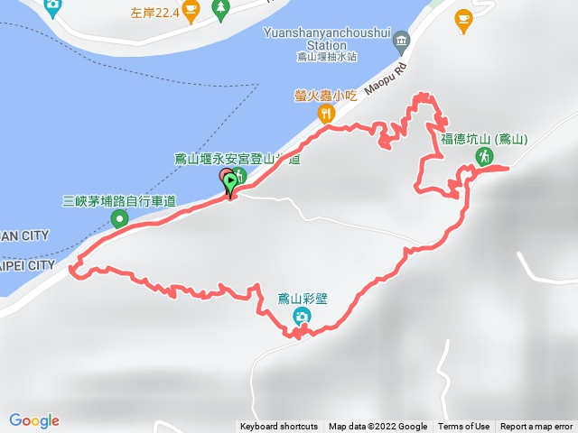 鳶山堰、福德坑山、鳶山彩壁、福安宮 _小O繞