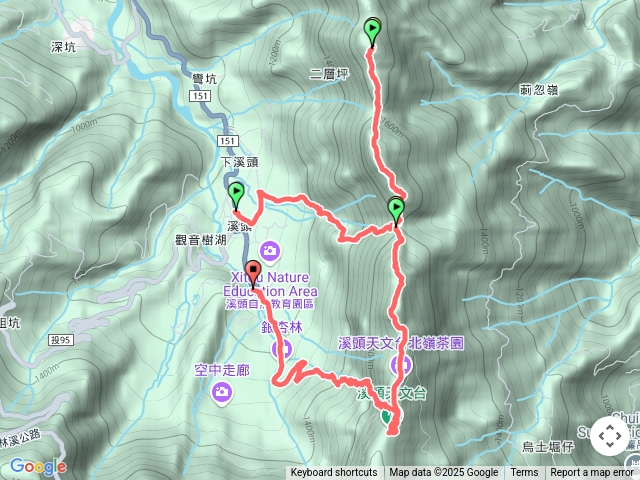 香蕉園-鳳凰山-天文台-登山步道-溪頭站(2025-3-11)預覽圖