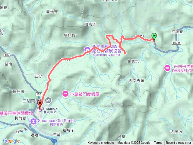 打鐵寮至雙溪火車站預覽圖
