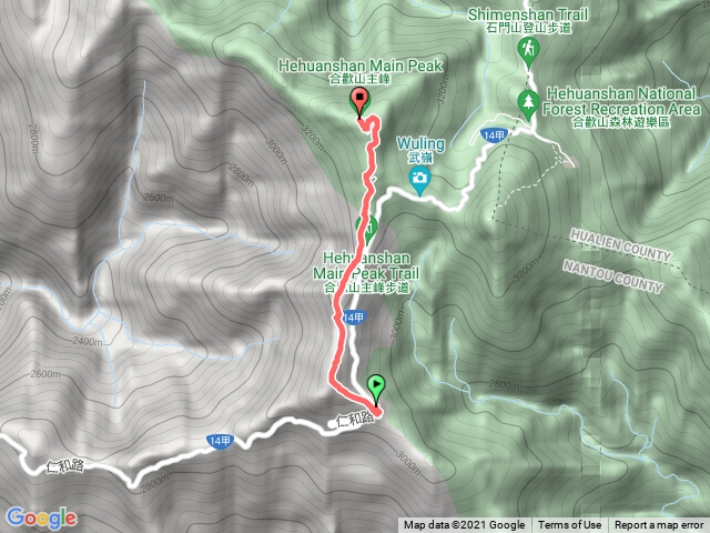 合歡南峰與主峰達標