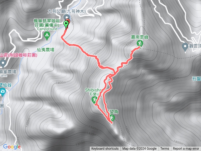 嘉南雲峰、石壁山登山步道預覽圖