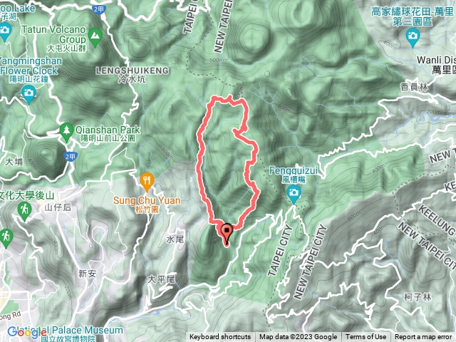溪和宮上瑪蕃山、北五指山O型