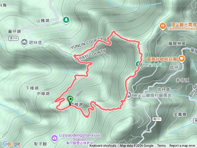 三和宮、二尖山、龍興宮，O型走預覽圖