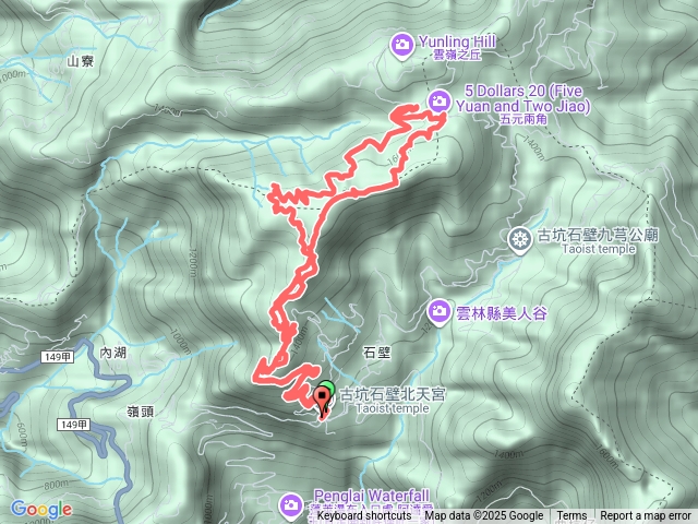 楓林步道衫林步道伏虎步道O型