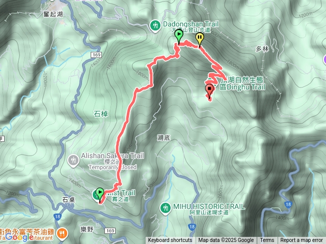 樂野山霹靂山大棟山O繞