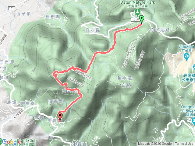 二子坪登山口-漢天宮登山口
