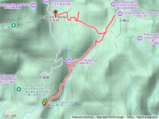 絹絲瀑布+擎天崗+冷水坑