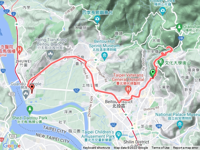 天母古道，忘記關騎回關渡