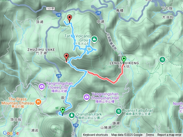 七星山群峰(七星山南南峰~金露山~南峰~凱達格蘭山~東峰~主峰~北峰~西峰~摘星峰~西北峰~小油坑山)