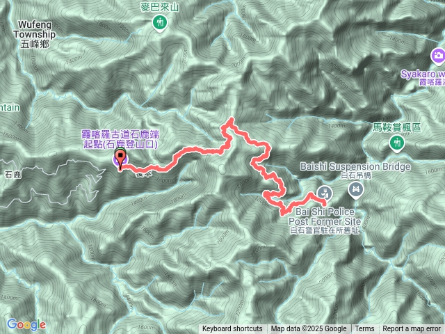 霞喀羅石鹿登山口去白石警官駐在所預覽圖