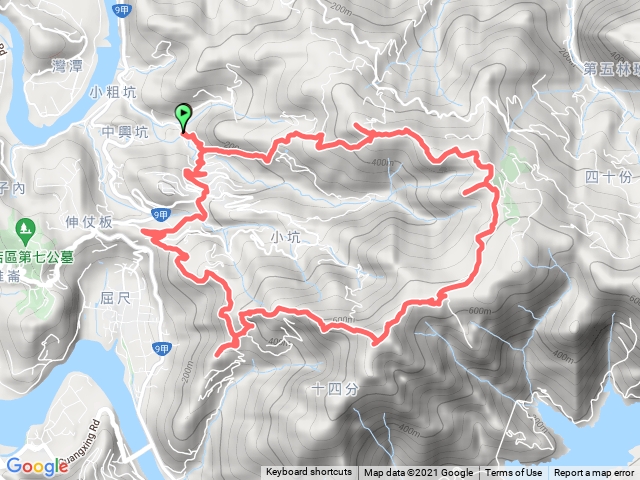 20210925 湖興路17號越嶺四份子古道經二龍山.直潭山.大崎頭等山頭.赤盧古道O形