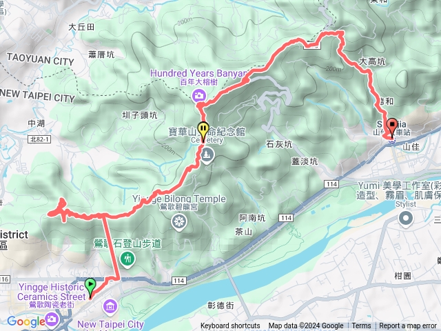 鶯歌石步道光明山忘憂亭到1號大榕樹（山佳）