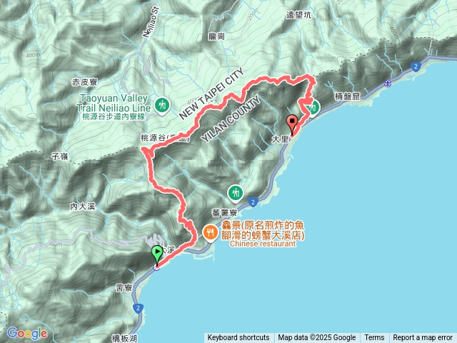 大溪-蕃薯寮山-福德山-灣坑頭山-大里
