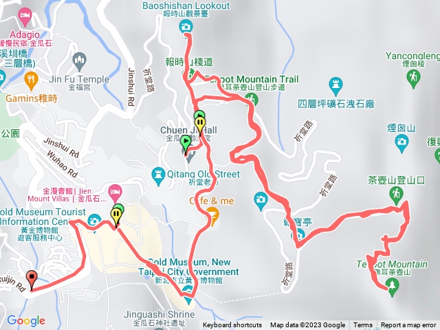 勸濟堂~茶壺山~報時山~黃金博物館