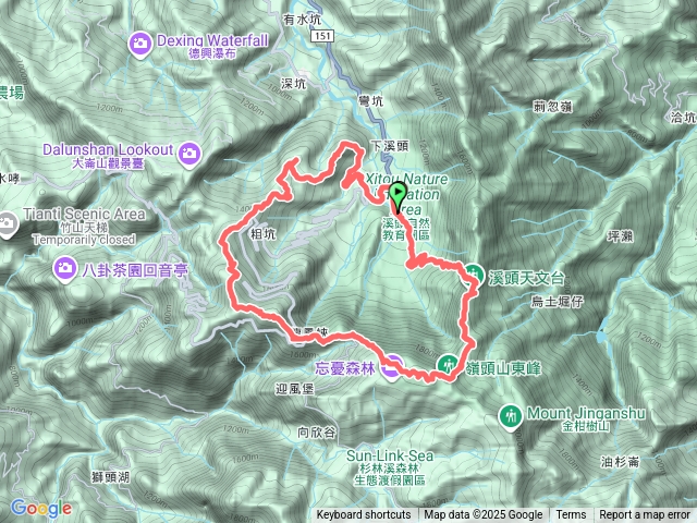 溪頭山龍鳳山嶺頭山O型預覽圖