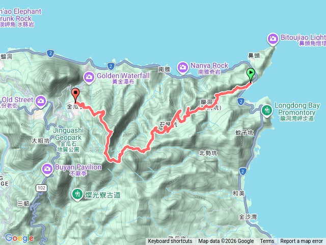 龍洞坑古道-苦苓嶺-石梯坑山-草山東北峰-燦光寮山東北峰-半屏山-茶壺山