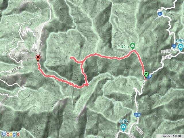 合歡北西峰下華崗