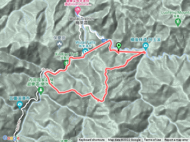 孝義警察局 阿玉溪山 拉樸山 大保克山 多望來山 大保克西峯 信賢國小 信賢步道 烏來老街 烏來國小 孝義派出所O縱走