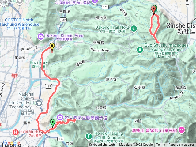 三汀山、南觀音山、頭嵙山