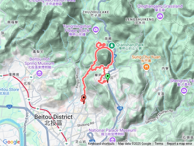 花卉中心-觀園樓-橫嶺古道-松溪瀑布-天母公車站預覽圖